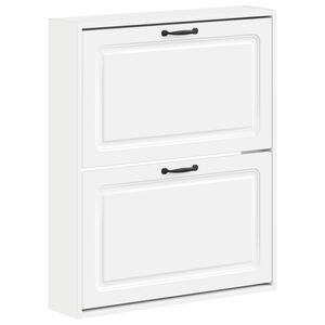 vidaXL Vegghengt skoskap UTRECHT 71 x 17 x 86 cm Konstruert tre Hvit