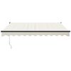 vidaXL Uttrekkbar markise kremhvit 3,5x2,5 m stoff og aluminium