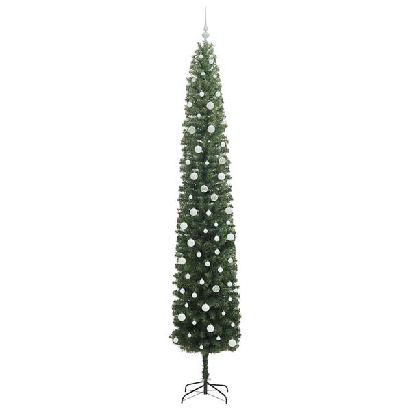vidaXL Kunstig juletre med 300 LED gr&oslash;nn 300 cm PVC og st&aring;l og plast
