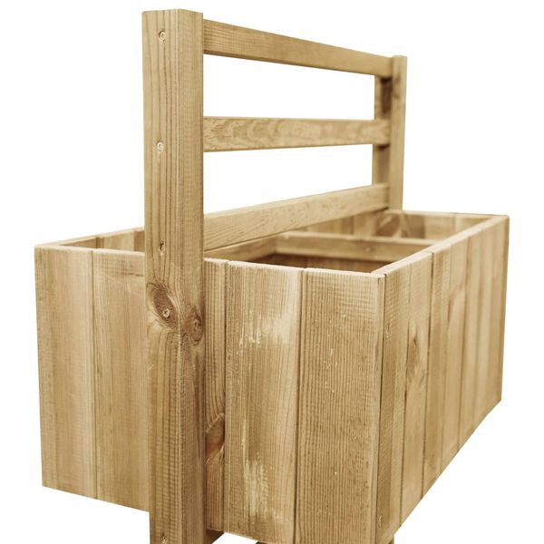 vidaXL Blomsterkasse med espalier impregnert furu