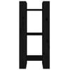 vidaXL Bokhylle/romdeler svart 41x35x91 cm heltre furu
