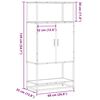 vidaXL Highboard sonoma eik 68x35x139 cm konstruert tre og metall