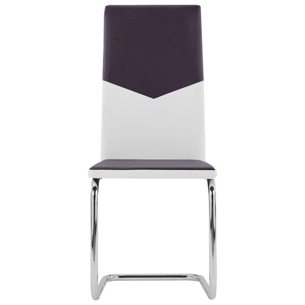 vidaXL Frittbærende spisestoler 2 stk brun kunstig skinn