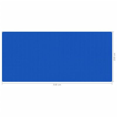 vidaXL Teltteppe 250x550 cm blå