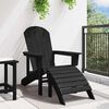 vidaXL Adirondack-stol med pute Svart 74 x 82 x 92cm HDPE