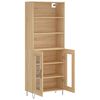 vidaXL Highboard sonoma eik 69,5x34x180 cm konstruert tre