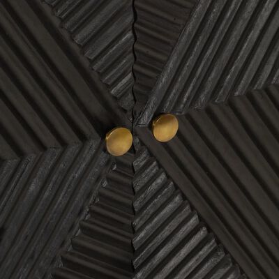 vidaXL Skjenk svart 55x30x76 cm heltre mango og jern