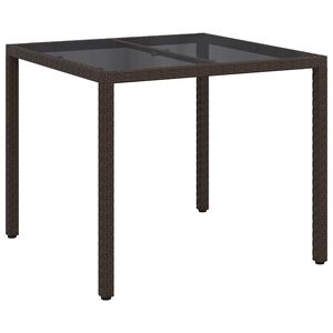 vidaXL Hagebord Brun 90 x 90 x 75 cm polyrotting