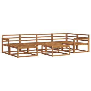 vidaXL Utend&oslash;rs sofa-sett 7 pcs Naturlig Solid akasietre