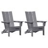 vidaXL Hage Stol 2 pcs Lysegr&aring; 80.5 x 74.5 x 92 cm Polyethylen