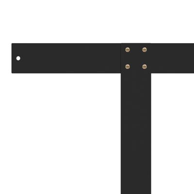 vidaXL Ryggstøtte til pallesofa svart 110 cm jern