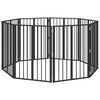 vidaXL Hundeluke 8 stk. Svart 60 x 80 cm Galvanisert st&aring;l