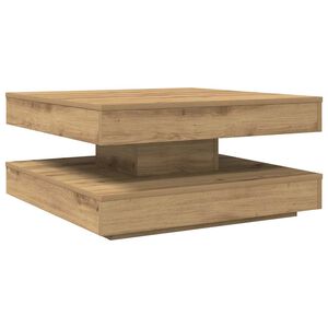 vidaXL Salongbord 360-graders roterbart artisan eik 70x70x34,5 cm