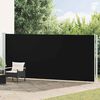 vidaXL Uttrekkbar sidemarkise 180x600 cm svart