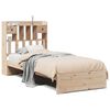 vidaXL Seng med bokhylle uten madrass 90x190 cm heltre furu