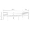 vidaXL Sengeramme hvit heltre furu 90x200 cm