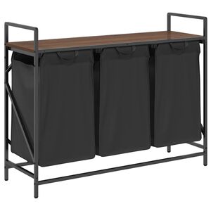 vidaXL skittent&oslash;yskurv 3 rom med hylle brun eik