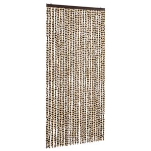 vidaXL Insektgardin beige og brun 100x220 cm chenille