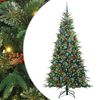 vidaXL Kunstig sammensatt juletre med 300 LED gr&oslash;nn 240 cm PE og PVC