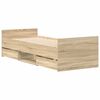 vidaXL Sengeramme med hode- og fotgavl sonoma eik 100x200 cm