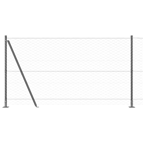 vidaXL Gjerdep&aring;le Gr&aring; 10 x 1,2 m (50 mm netting) St&aring;l og PVC