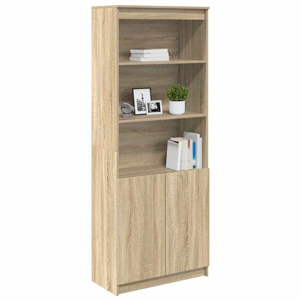 vidaXL Highboard sonoma eik 70x35x180 cm konstruert tre