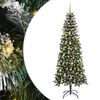 vidaXL Kunstig juletre Gr&oslash;nn 210 cm PVC, plast og st&aring;l