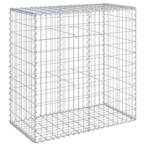vidaXL Gabionkurv med deksel 100x50x100 cm galvanisert jern