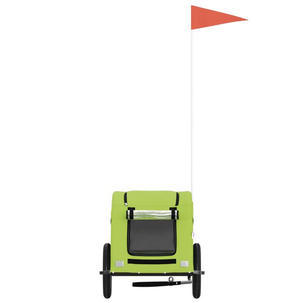 vidaXL Kjæledyrsykkelhenger grønn oxfordstoff og jern