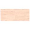 vidaXL Bordplate 140x60x(2-6) cm ubehandlet heltre eik naturlig kant
