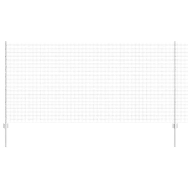 vidaXL Gjerde med stolpe s&oslash;lv 1,2 x 50 m St&aring;l