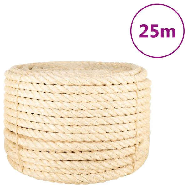 vidaXL Tau 100% sisal 20 mm 25 m