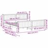 vidaXL Sengestamme Brunt og svart 180 x 200 cm Heltre furu