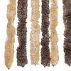 vidaXL Fluegardin m&oslash;rkebrun og beige 56x200 cm chenille