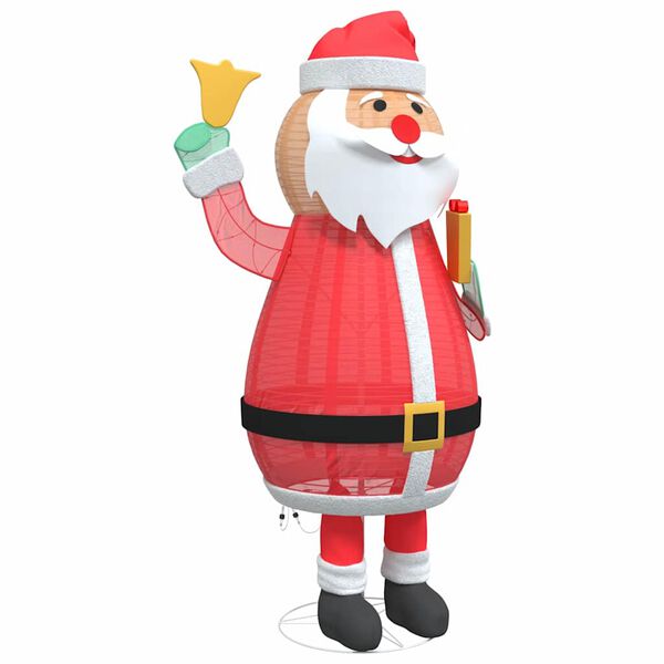 vidaXL Julemann med 200 LED Varmhvit 100 x 180 cm stoff