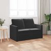 vidaXL Sammenleggbar Sofa seng Svart 122 x 70 x 60 cm Fl&oslash;yel
