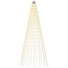 vidaXL Juletrelys med spyd 270 LED-lys Varmhvit og &Oslash; 70 x 180 cm