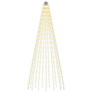 vidaXL Juletrelys med spyd 270 LED-lys Varmhvit og &Oslash; 70 x 180 cm