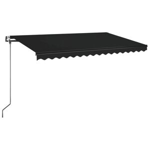 vidaXL Automatisk uttrekkbar markise 400x350 cm antrasitt