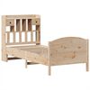 vidaXL Seng med bokhylle uten madrass 90x190 cm heltre furu