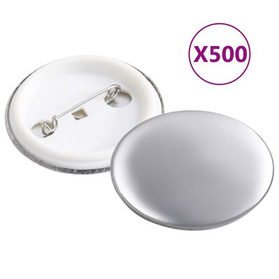 vidaXL Buttonsmaskin 500 buttonsdeler med nål 37 mm roterende stempel