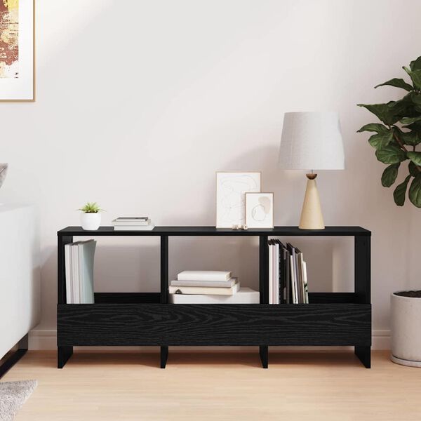 vidaXL Magasinreol Svart Eik 102 x 30 x 45 cm