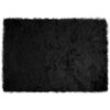 vidaXL Fusk saueskinnteppe TAFALLA Svart 140 x 200 cm Polyester