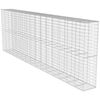 vidaXL Gabionvegg med deksel galvanisert st&aring;l 600x50x200 cm