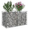 vidaXL Gabion hevet seng s&oslash;lv 100 x 50 x 60 cm Galvanisert St&aring;l