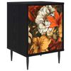 vidaXL Nattbordskap GENNEP Svart eik 36 x 33 x 51 cm Konstruert tre