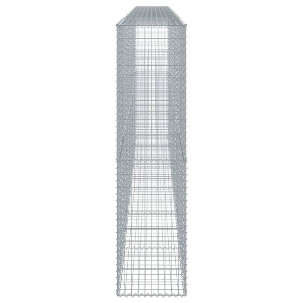vidaXL Gabionkurv med deksel 600x50x200 cm galvanisert jern