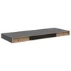 vidaXL Flytende vegghylle h&oslash;yglans gr&aring; 60x23,5x3,8 cm MDF