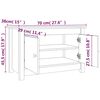 vidaXL Skoskap 70x38x45,5 cm heltre furu