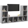 vidaXL | TV-skap | 3 pcs 37 x 35 x 107,5 cm